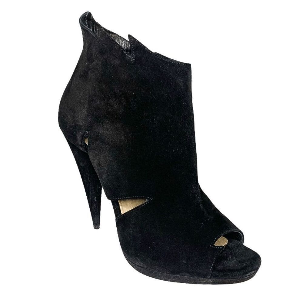 Christian Louboutin Belfeconica Suede 120mm Heeled Bootie Black EU 39 US 9